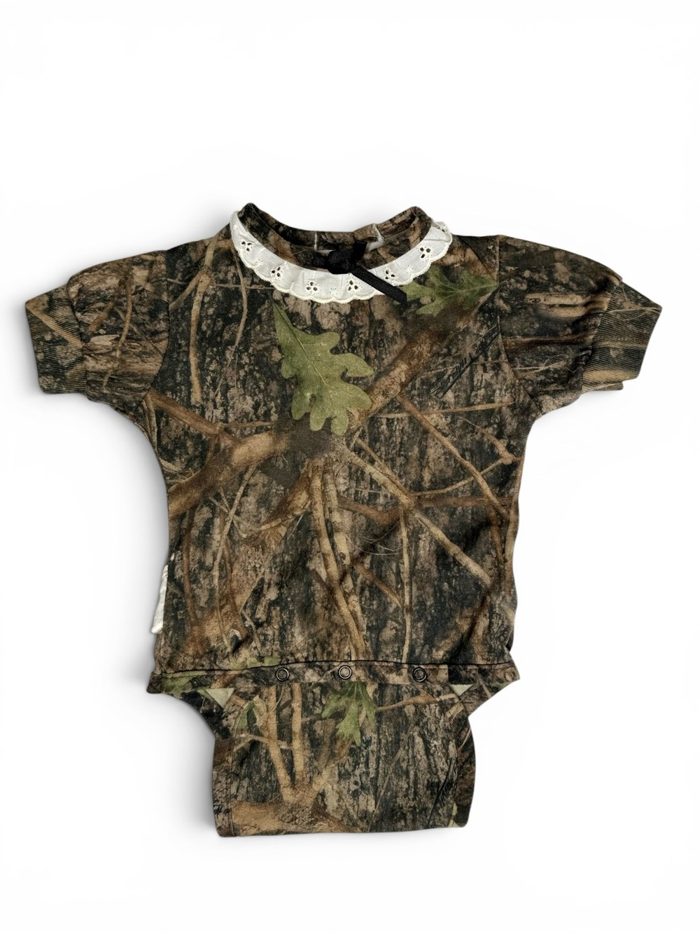 Vintage True Timber Camo Baby Onesie with Eyelet Collar